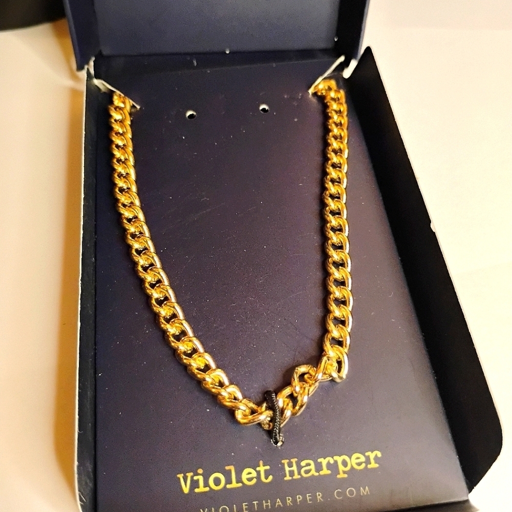 Violet Harper‎ Chunky Gold Necklace Elana Link